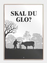 Skal-dun-glo-sjove-citat-på-plakat